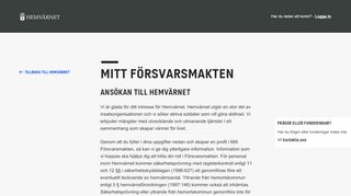 
                            3. ansökan till hemvärnet - Skapa konto - Mitt Försvarsmakten