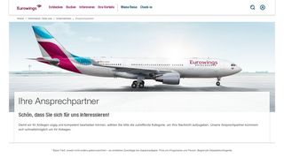 
                            9. Ansprechpartner bei Eurowings - Unternehmen