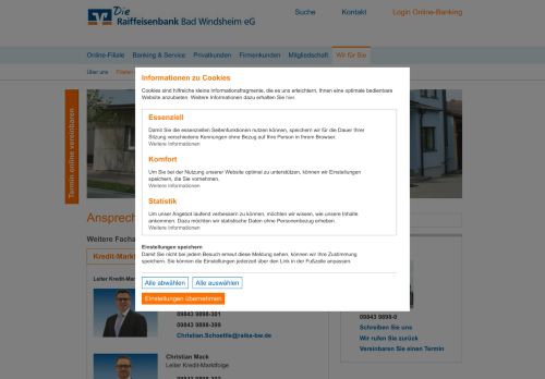 
                            10. Ansprechpartner Fachabteilungen Marktbergel - Raiffeisenbank Bad ...