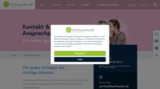 
                            12. Ansprechpartner - fünfwerke