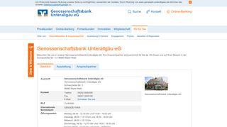 
                            11. Ansprechpartner - Genossenschaftsbank Unterallgäu eG