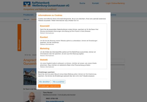 
                            11. Ansprechpartner Hauptstelle Gunzenhausen - Raiffeisenbank ...