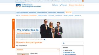 
                            5. Ansprechpartner - Raiffeisenbank Schrozberg-Rot am See eG