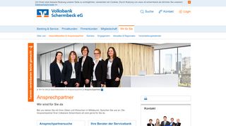 
                            11. Ansprechpartner - Volksbank Schermbeck eG