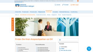 
                            13. Ansprechpartnersuche - Volksbank Hohenzollern-Balingen eG