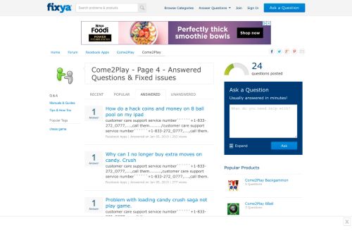 
                            13. Answered Come2Play Questions & Issues Page 4 - Fixya