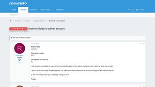 
                            4. Answered - Unable to login to admin account | Chevereto Community