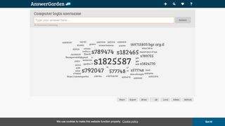 
                            5. AnswerGarden » Computer login username...- Plant a Question, Grow ...