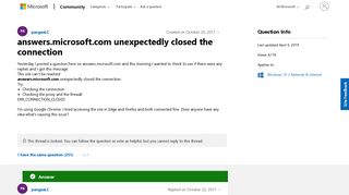 
                            11. answers.microsoft.com unexpectedly closed the connection ...