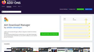
                            3. Ant Download Manager – Get this Extension for ? Firefox (en-US)