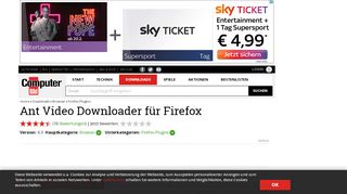 
                            2. Ant Video Downloader für Firefox 4.1.25 - Download - Computer Bild