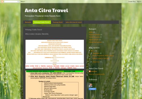 
                            10. Anta Citra Travel: Peluang Usaha Travel