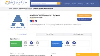 
                            8. AntaMedia WiFi Management Software - Techombay