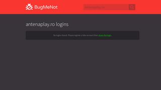 
                            12. antenaplay.ro passwords - BugMeNot