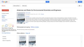 
                            9. Antennas and Radar for Environmental Scientists and Engineers