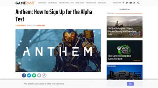 
                            12. Anthem: How to Sign Up for the Alpha Test – Game Rant