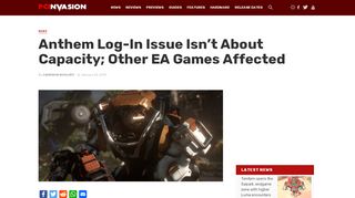 
                            12. Anthem Log-In Issue Isn't About Capacity; Other EA Games Affected ...