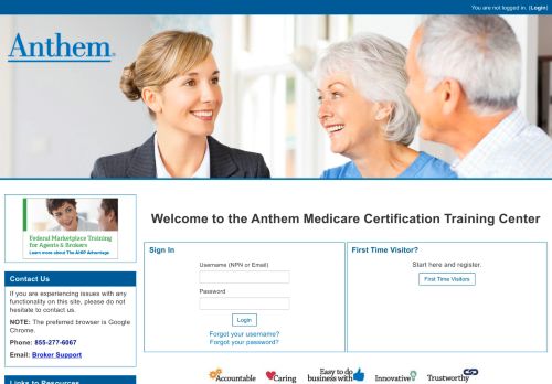 
                            5. Anthem: Login to the site