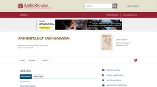 
                            7. Anthropology and Humanism - Wiley Online Library - AnthroSource