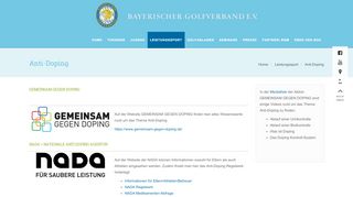 
                            3. Anti-Doping - Golf in Bayern