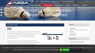 
                            11. Anti-Doping Lizenz - NADA Austria