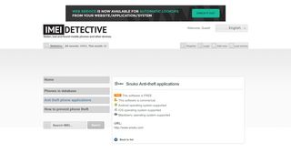
                            5. Anti-theft applications Snuko - IMEI Detective