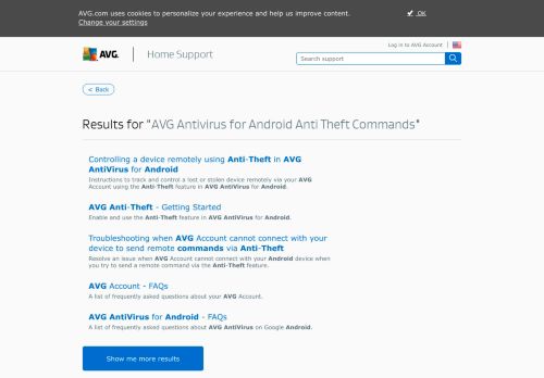 
                            13. Anti Theft - Official AVG Support | Search