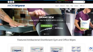 
                            10. Antibacterial Gym Wipes | Disinfectant Office Wipes - WOW WIPES