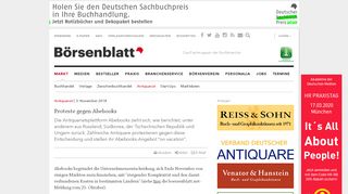 
                            11. Antiquariat / Proteste gegen Abebooks / boersenblatt.net