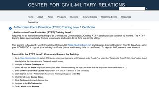 
                            8. Antiterrorism Force Protection (AT/FP) Training Level 1 Certificate ...