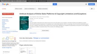 
                            12. Antitrust Analysis of Online Sales Platforms & Copyright Limitations ...