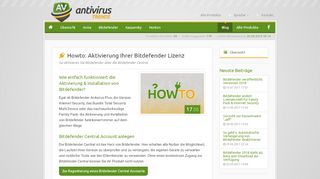 
                            8. antivirus TRENDS | Howto: Aktivierung Ihrer Bitdefender Lizenz