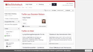 
                            9. Antje Fiedler aus Hamburg in der Personensuche von Das Telefonbuch