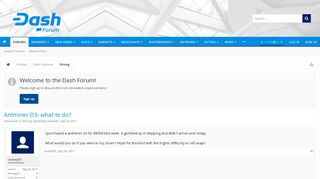 
                            10. Antminer D3- what to do? | Dash Forum