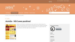 
                            6. Antolin - Mit Lesen punkten! - Unterricht | zebis