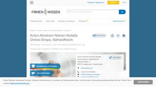 
                            10. Anton Abraham Nishan Abdalla Online-Shops, Nürnberg ...