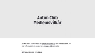 
                            4. Anton Club Medlemsvilkår | Anton Sport
