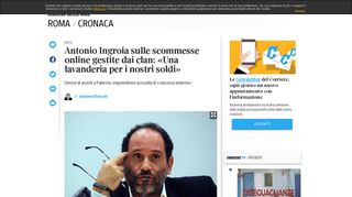 
                            9. Antonio Ingroia sulle scommesse online gestite dai clan: «Una ...