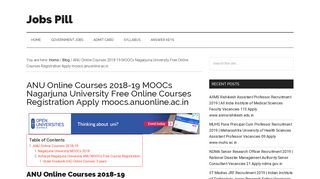 
                            5. ANU Online Courses 2018-19 Nagarjuna University MOOCS ...