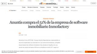 
                            7. Anuntis compra el 51% de la empresa de software inmobiliario ...