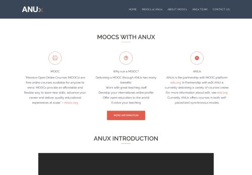 
                            4. ANUx – MOOCs at ANU