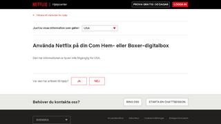 
                            7. Använda Netflix på din Com Hem- eller Boxer-digitalbox