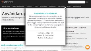 
                            4. Användare admin - sitesmart support