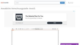 
                            11. Anwaltliche Verrechnungsstelle- AnwVS - PDF - DocPlayer.org