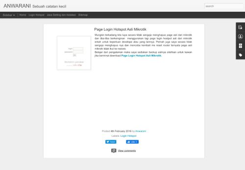 
                            3. ANWARANI: Page Login Hotspot Asli Mikrotik