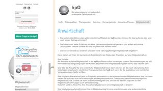 
                            5. Anwartschaft - Berufsvereinigung für heilkundlich ... - hpo-osteopathie.de