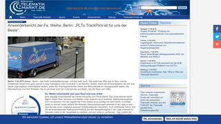 
                            6. Anwenderbericht der Fa. Weihe, Berlin: „PLTs TrackPilot ist für uns der ...