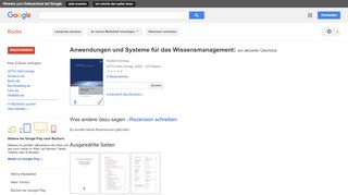 
                            9. Anwendungen und Systeme für das Wissensmanagement: ein aktueller ...