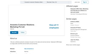 
                            13. Anwesha Customer Relations Marketing Pvt Ltd | LinkedIn