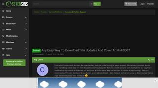 
                            11. Any Easy Way To Download Title Updates And Cover Art On FSD3 ...